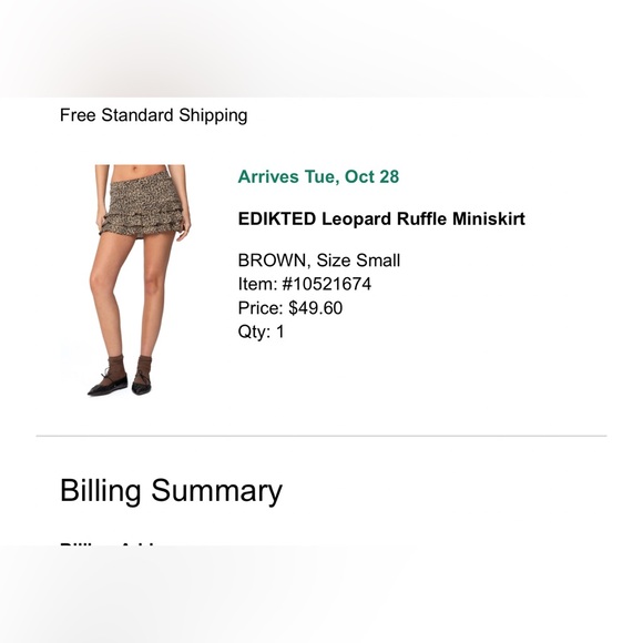 Edikted Leopard Ruffle Mini Skirt - Picture 2 of 10